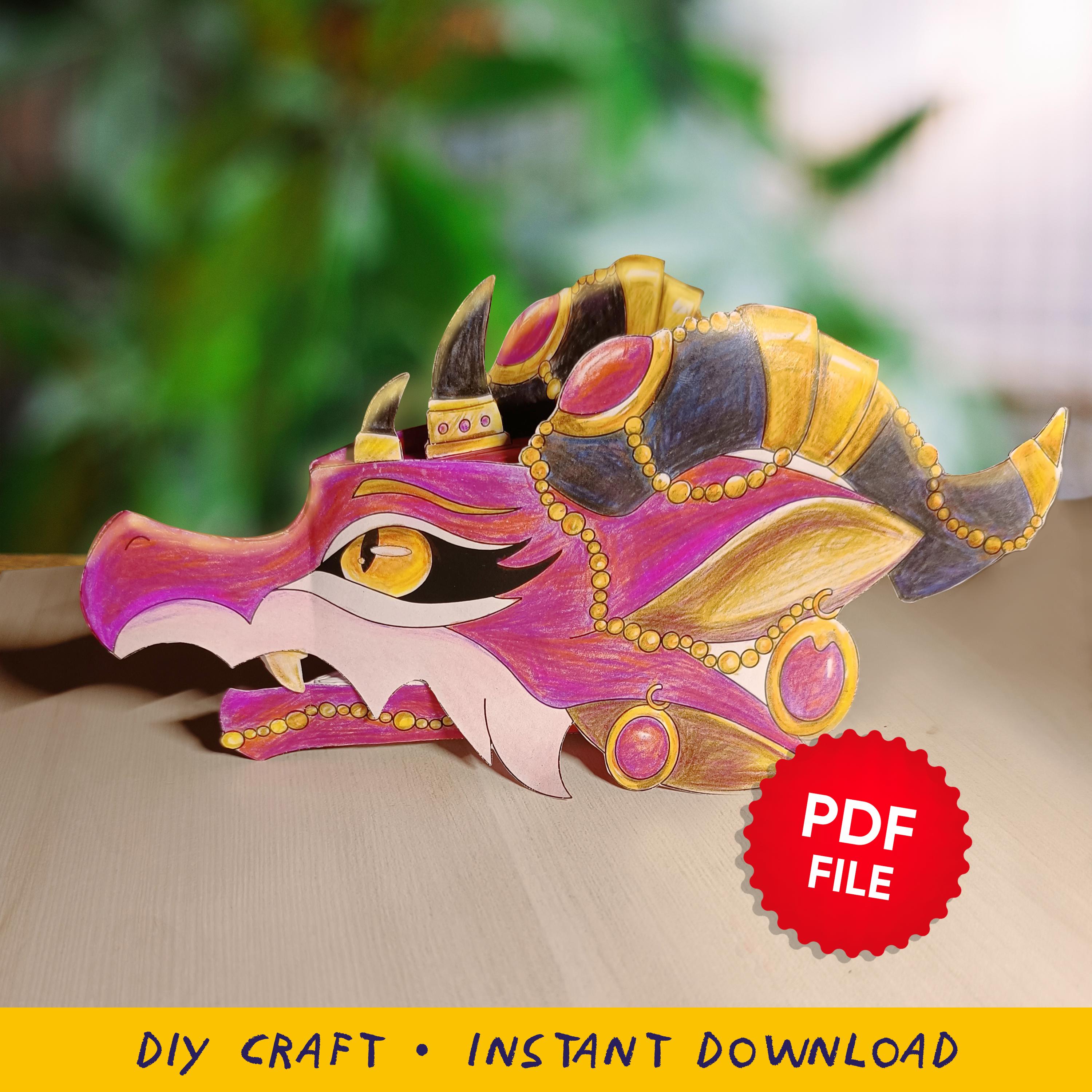 ドラゴン！【ペーパーウェイト】ドラゴンハンド ペーパーウェイト Alexstrasza ペーパードラゴンアームバンド | DIYクラフト | 印刷可能