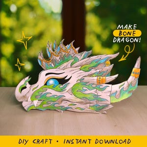 Dragon en papier pour le bracelet de Sindragosa | Bricolage | Modèle PDF imprimable