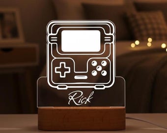 Personalized Gamer Night Light Set,Night Light For Kids Room,Nursery Night Light,Personalized Night Light,Perfect for Children Gifts