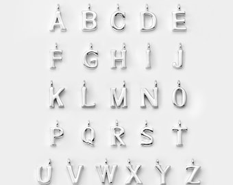 4PCS -  A to Z Alphabet Charms, Initial Charm, Gold Letter Pendants, Jewelry Making, Jewelry Suppliers, Real 14K Gold Plated [P0331-PR]