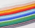 1 Strand - 8 X 6mm Small Rondelle Beads, Ashanti Glass Saucer Beads, Smooth Cylinder Round Glass Beads [CB0249] product logo