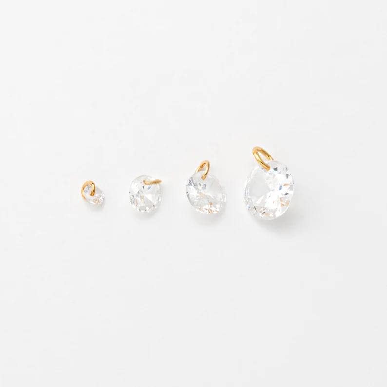 YOQUCOL 10MM Cubic Zirconia Crystal Clip On Stud San Marino