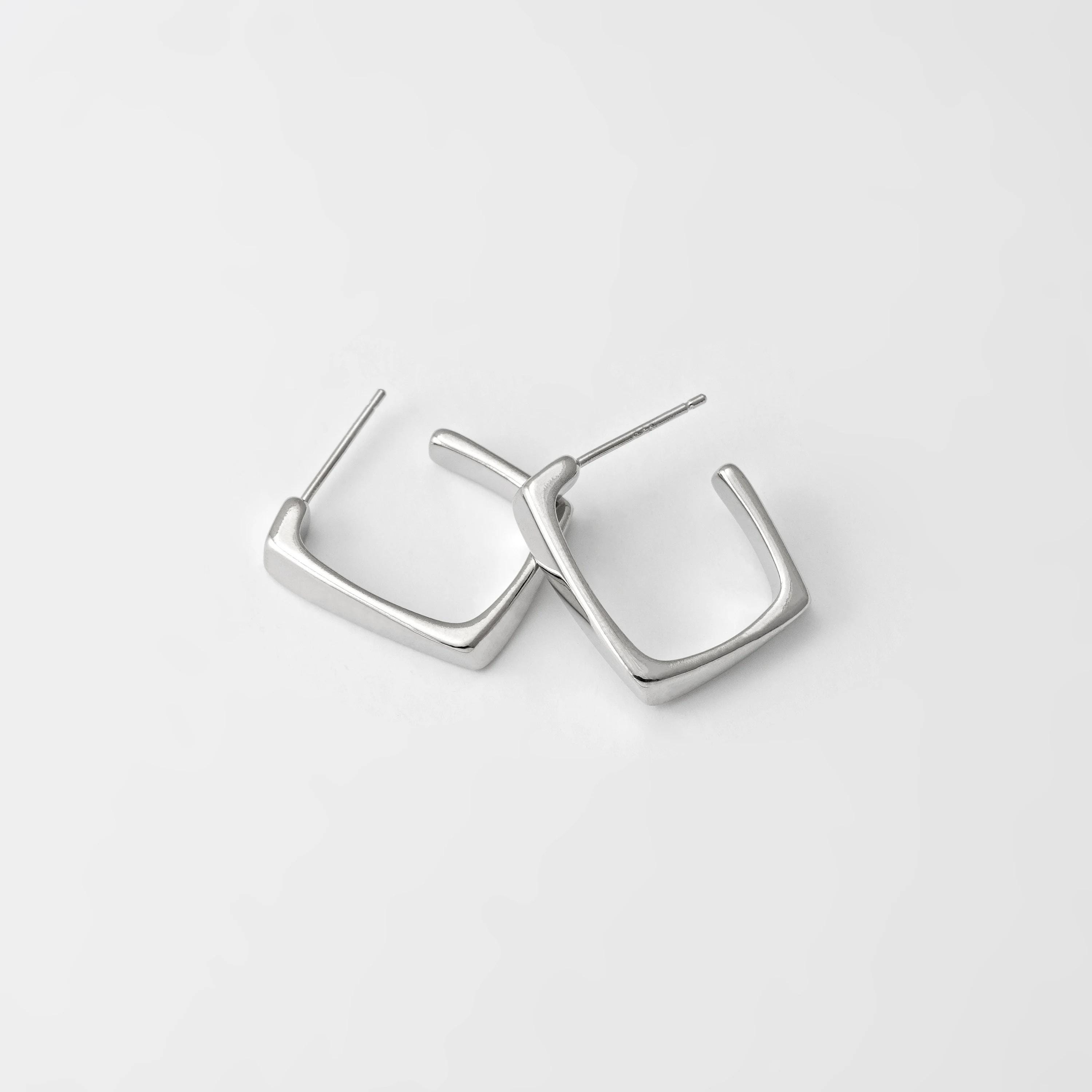 2PCS - Square Earrings, Square Posts, Bold Square Stud Earrings, Bold ...