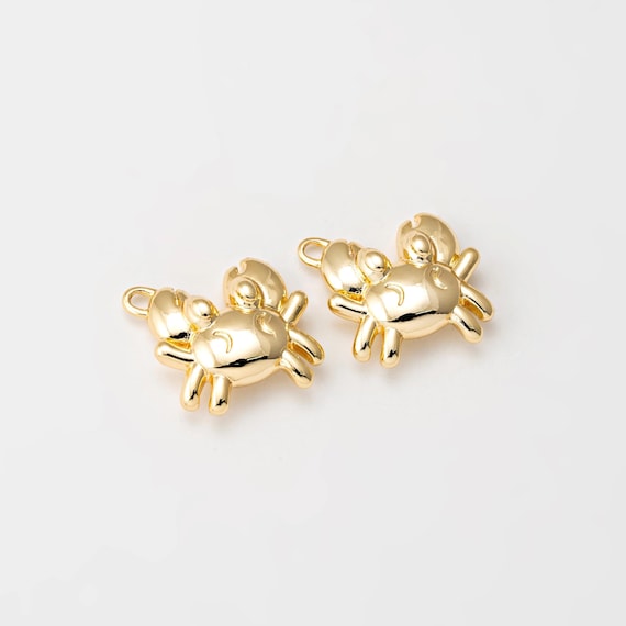 Pendentif Laiton Doré Forme Animal Marin - 3 Tailles (S/M/L) - Pour Fabrication De Bijoux : Colliers, Bracelets, Boucles D'Oreilles