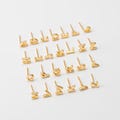 2PCS - Tiny Gold Initial Stud Earrings, A~Z (select 26 Letter) Name Letter Posts, 925 Sterling silver stick, Real 14K Gold Plated [E0858-PG] product logo