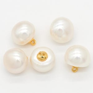 2PCS - Fresh Water Pearl Dangle Charms, Baroque Flat Round Pearl Pendant, Tiny Minimalist Jewelry Making, Real 14K Gold Plated [P1017-PG]