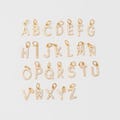 1PC - A~Z (select 26 Letter) Alphabet Cubic Initial Charms, Brass Letter Dangle Pendant, Real 14K Gold &Plated [P0238-PG] product logo