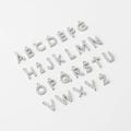 1PC - A~Z (select 26 Letter) Alphabet Pearl Initial, Letter, Silver Color Pearl Initial Charm, Letter Charm, Rhodium Plated [P1412-PR] product logo