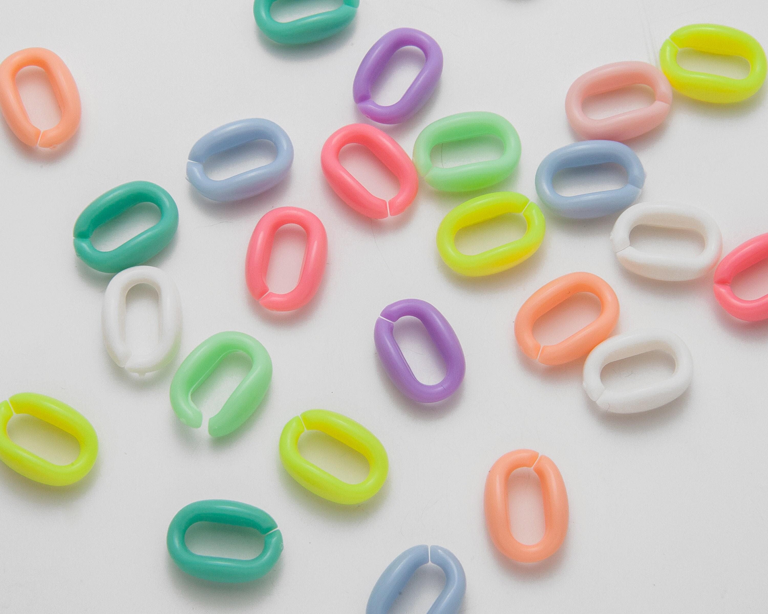 Random 50PCS - Mixed color Open Acrylic Chain Links, Random mixed…