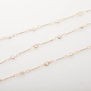 50CM - Unique Chain , 4.5mm Cubic Chain, 14K Polished Gold Plated over Brass [CH0057-PG]