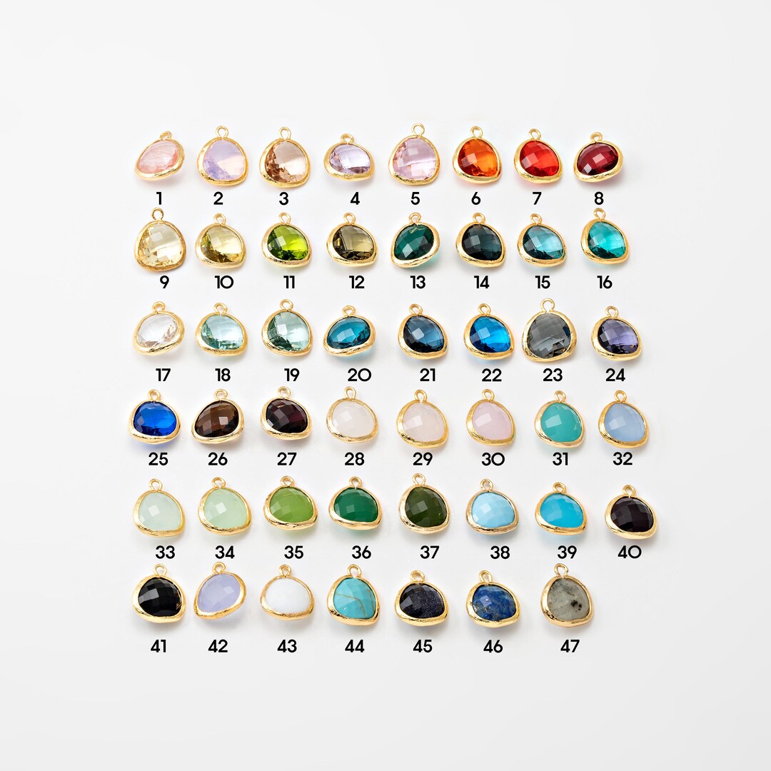 1PC - Teardrop Glass Dangle Charm, 47 Color Options, Mini Pendant for ...
