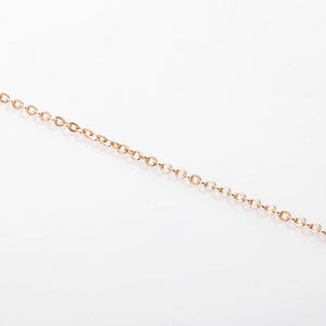 1 Meter - 235SF Chain _ Cable Chains Jewelry Supplies, Flat Cable Chain 2.0mm x 1.5mm, Polished Rose Gold Plated over Brass [CH235SF-PRG]