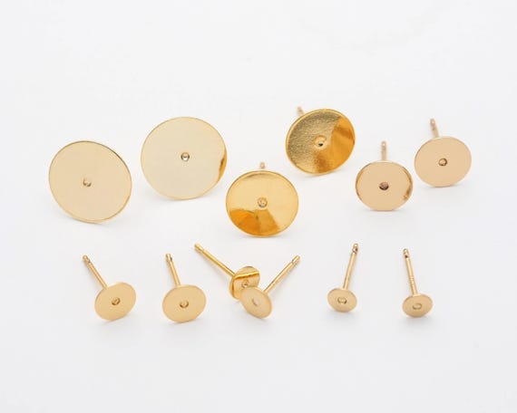 50 Perni Per Orecchini Placcati In Argento: Cuscinetto Adesivo Da 8 Mm, Senza Piombo E Nichel - Italia - Foto 12