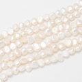 4PCS - Natural Freshwater Baroque Pearls, 6X5mm Irregular White Nugget Beads for Jewelry Making, Strand Beads, DIY Necklace Supplies [B0132] product logo