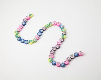 1 STRAND (40pcs) - 10mm Ghost/Goblin/Kaonashi beads, Graveyard Ghoulies Halloween, Halloween Beads Polymer Clay Beads, random beads [CB0069]