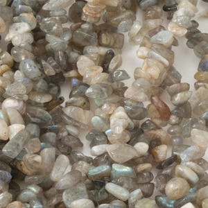 1 Strand  - 32&quot; 5~8mm Labradorite Chip Beads, Freeform Nugget Gemstones for Jewelry Making, Natural Stone Beads  [GM0003-LR]