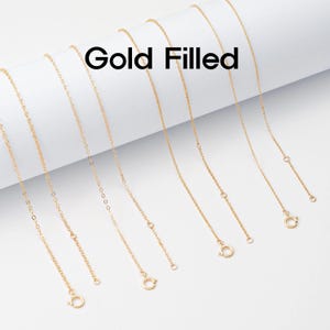 1PC - 14K Gold Filled Necklace, 16&quot;+2&quot; High-Quality Real Gold Filled Basic Necklace Chain, Permanent Jewelry, 14K Gold Filled [GF0001]