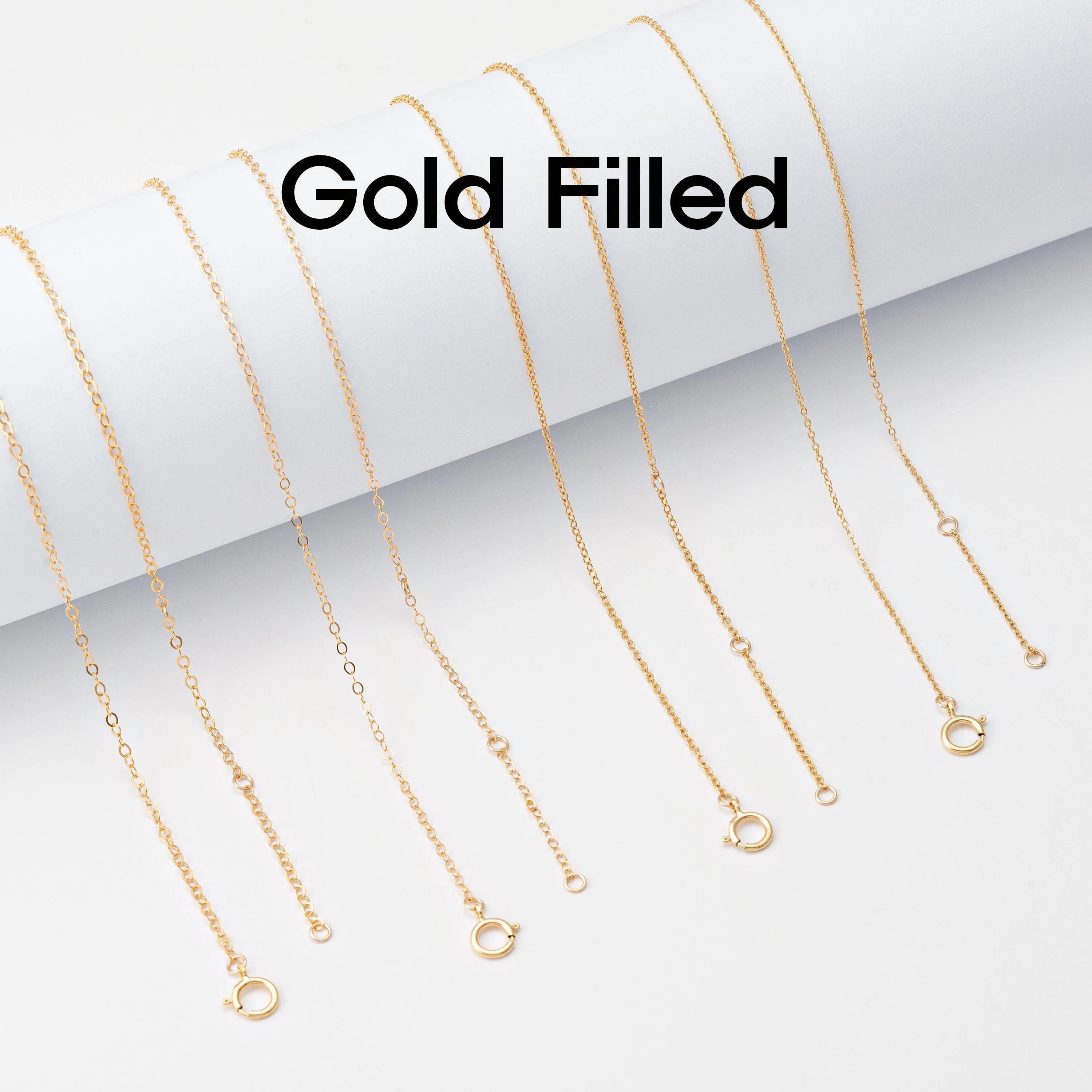 Collana Regolabile In Ottone Dorato 18'' – Catena A Cavi Per Ciondoli – Gioiello Artigianale