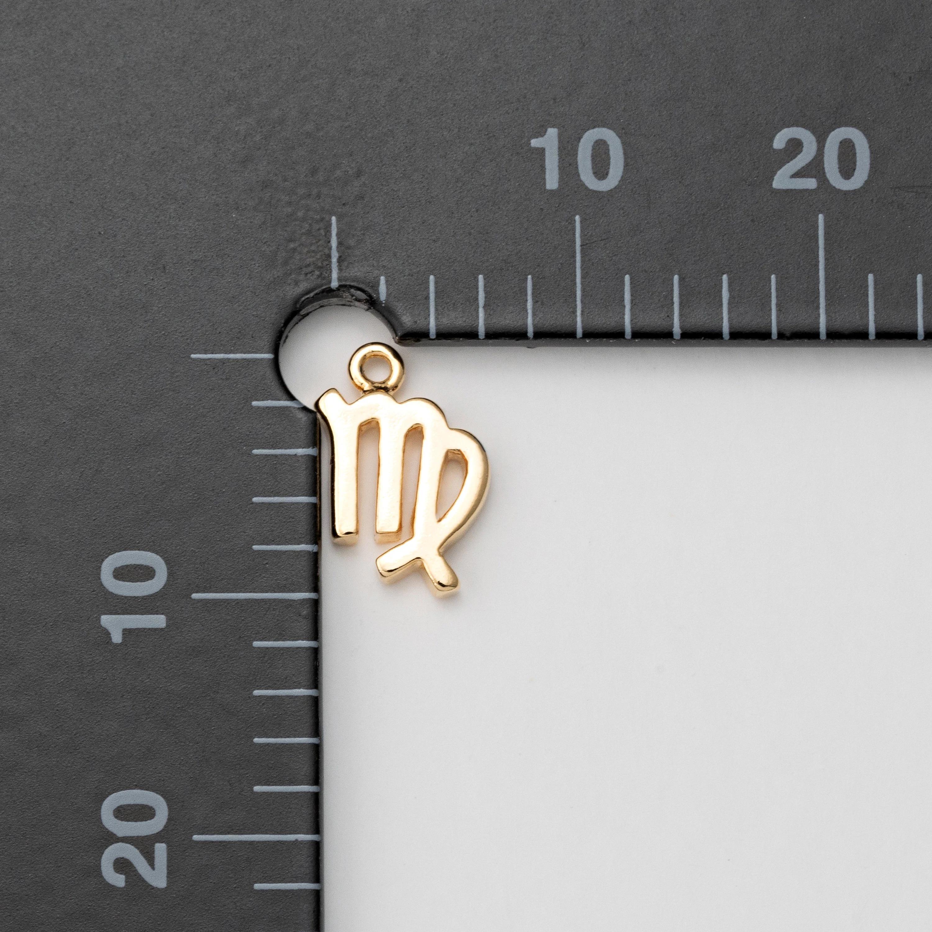 2PCS - Gold Zodiac Symbol Charm, 12 Horoscope Sign Pendant for ...
