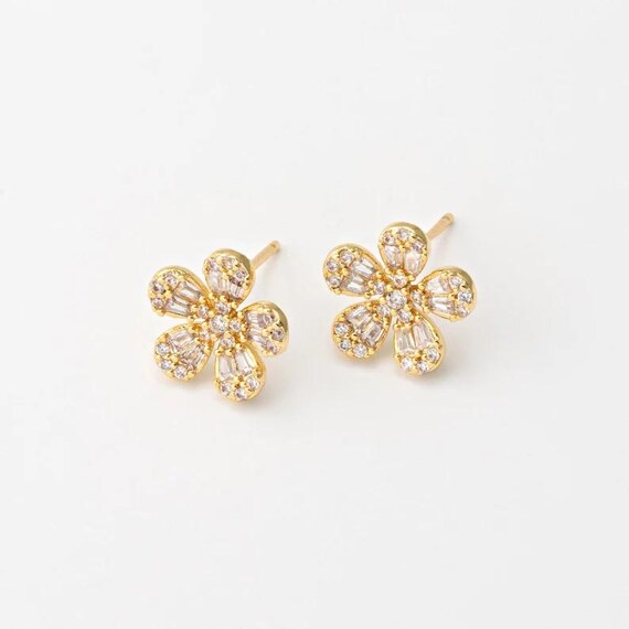 MORAOWA Orecchini A Fiore Vintage - Placcati Oro 14K, Margherita In Rilievo Su Madreperla Nera, Argento 925, Ipoallergenici