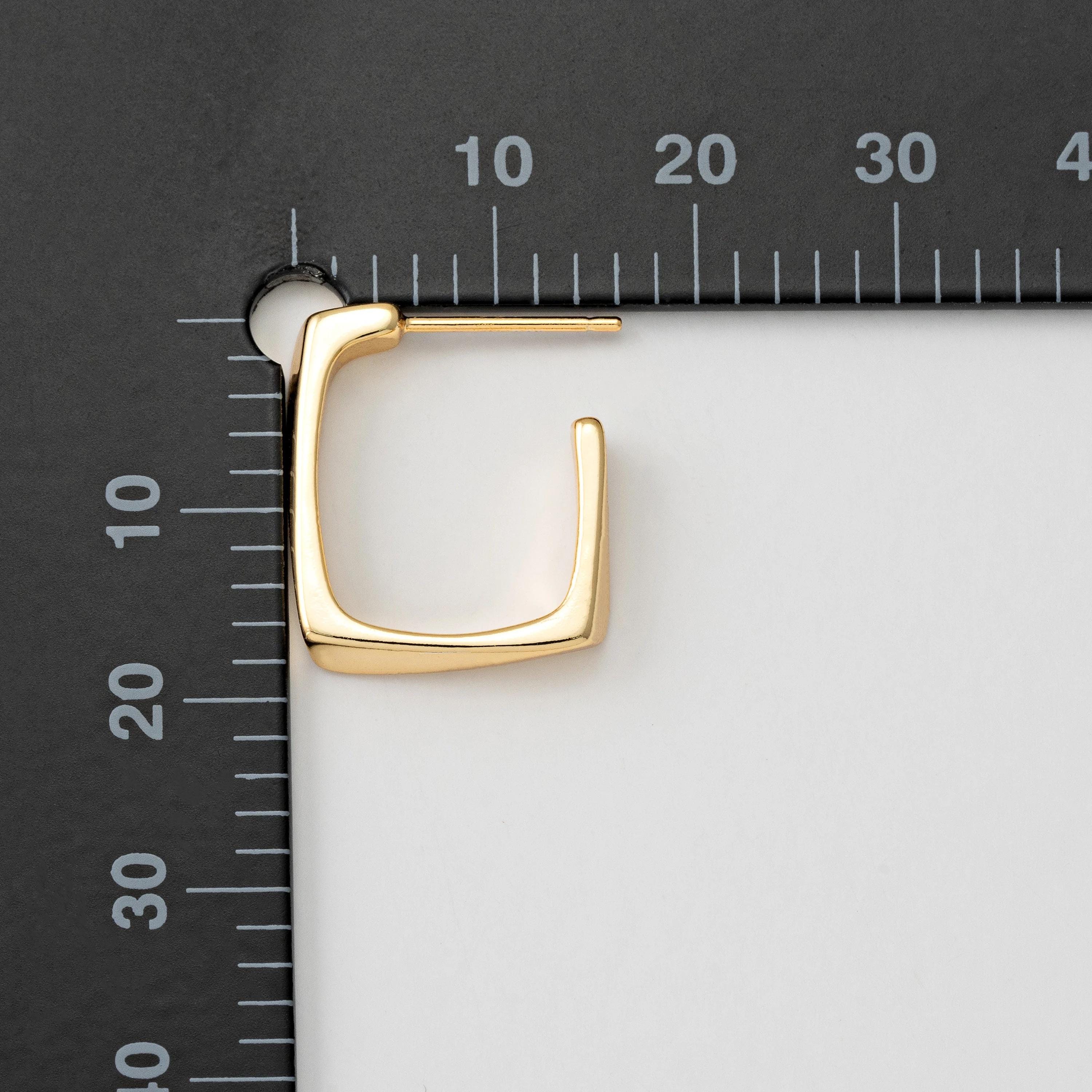 2PCS - Square Earrings, Square Posts, Bold Square Stud Earrings, Bold ...