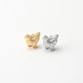 2PCS - Chicken Brass Dangle Pendant, Rooster Charm, Hen Minimalist Jewelry Making, Real 14K Gold & Rhodium Plated [P0676] product logo