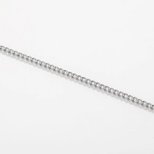 1 Meter - Curve Chain 1.2mm x 1.2mm  Polished Rhodium Plated over Brass [CH130S-PR]