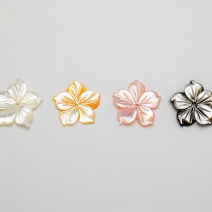 1PC - Flower Mother Of Pearl Shell Flower Beads, Natural Mother Of Pearl Beads. Flower beads, Hawaiian Minimalist Beads [MP0001]