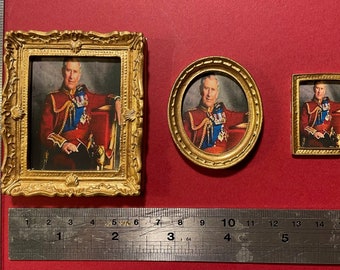 Dolls House Miniatures - Royal - King Charles III - Picture x 1