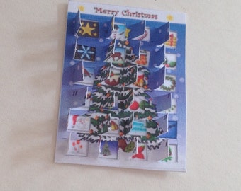 DOLLS HOUSE MINIATURES - Advent Calendar - Purple Tree