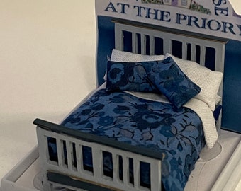 Dolls House Miniatures ( 1/48th - 1:48 - 1/4" - Quarter Inch Scale )  - Double Bed - Lucy