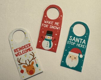 DOLLS HOUSE MINIATURES - Christmas door hangers x 3