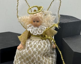 Dolls House Miniatures - 1/12th dolls in Fancy Dress - Anna the Angel