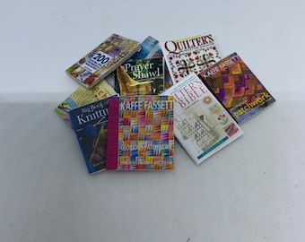 Dolls House Miniatures  - Sewing Books x10