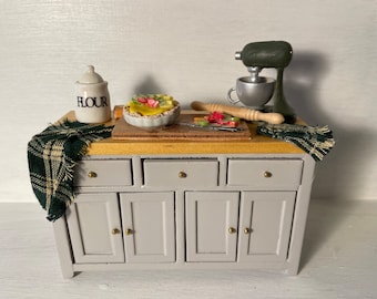 Dolls House Miniatures - 1/12 Kitchen Preparation Table Counter