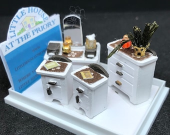 Dolls House Luxury Dressed 1/48th Retro Bedroom set -