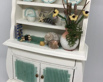 Dolls House Miniatures - 1/12th seaside themed Dresser / Hutch