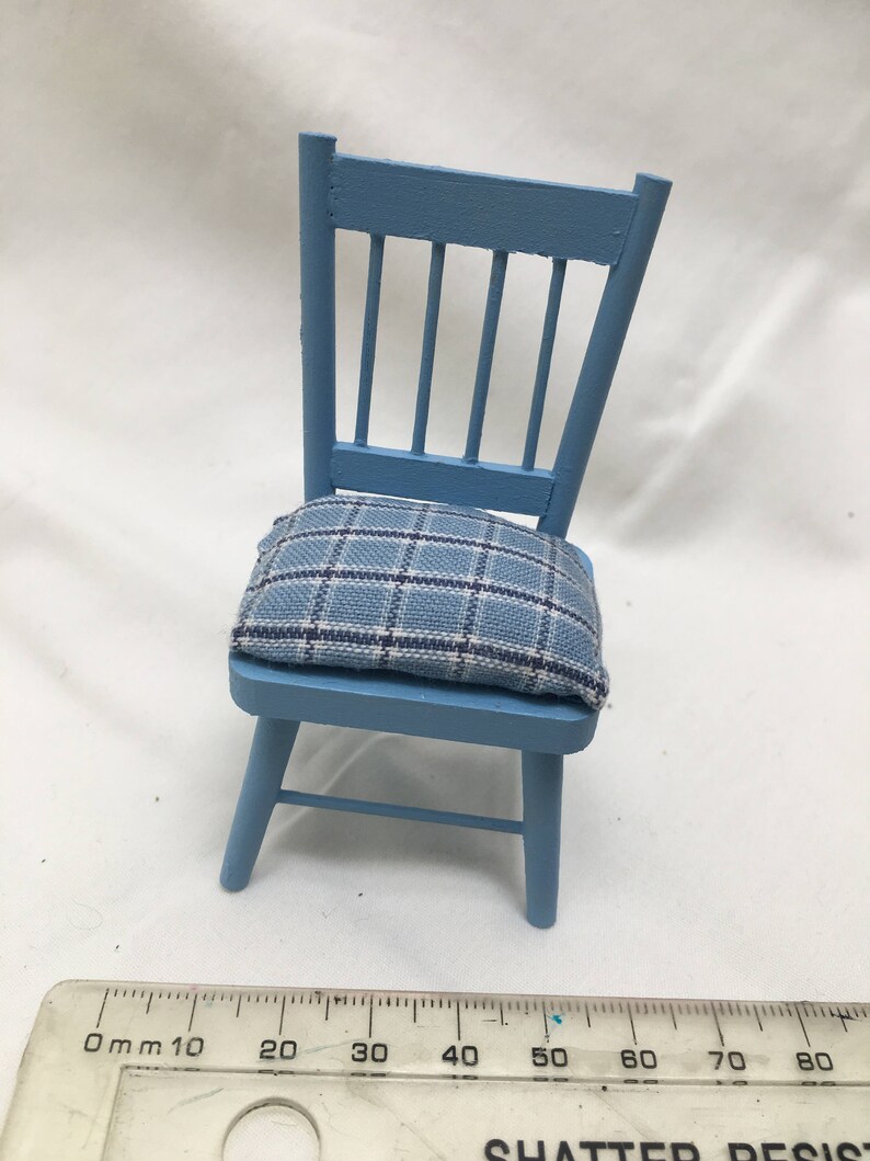 Dolls House Miniatures Blue Chair