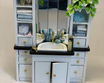 Dolls House Miniatures - 1/12th Bathroom Vanity