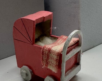 Dolls House Miniatures - 1/24th / 1:24 / Quarter Inch Scale Toy Pram