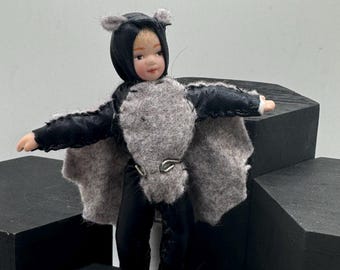 Dolls House Miniatures - 1/12th dolls in Fancy Dress - benny the bat