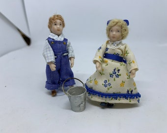Dolls House Miniatures - Double 1/24th/ 1:24th / Half Inch Scale 6cm tall doll - Jack  / Jill (1 x doll only)