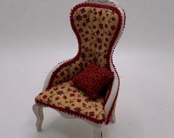 Dolls House Miniatures - 1/12th elegant regency chair x1