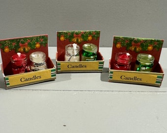 DOLLS HOUSE MINIATURES - Christmas candles box x1