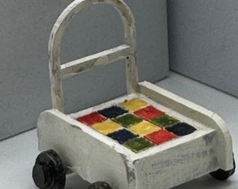 Dolls House Miniatures - 1/24th / 1:24 / Quarter Inch Scale Toy Cart