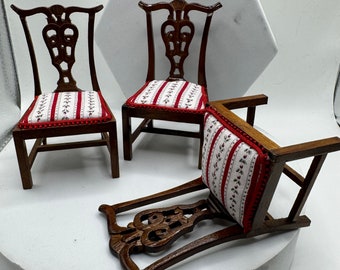 Dolls House Miniatures - 1/12 occasional side chair x1