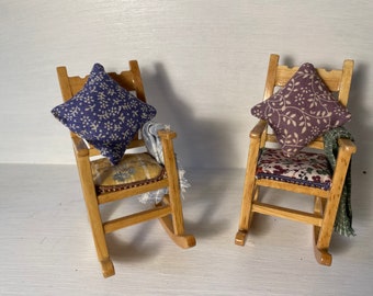 Dolls House Miniatures - Pine Rocking Chair x1