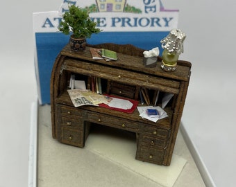 Dolls House   Dressed 1/48th Roll Top Desk