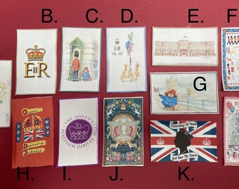 Dolls House Miniatures - Royal Tea Towel x 1 (12 options)