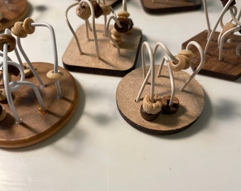 Dolls House Miniatures - Natural Bead Toy (variety)